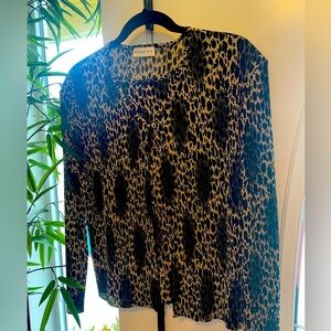 Leopard print faux twin set.